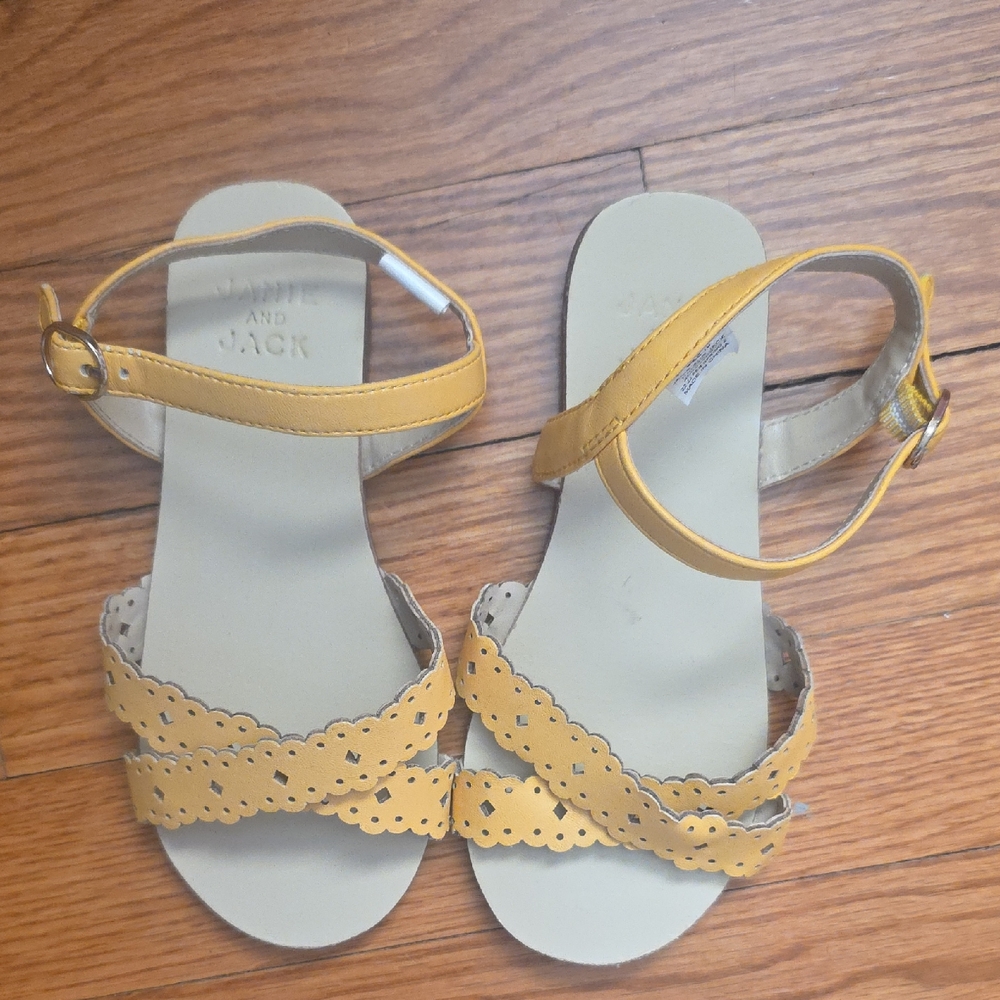 Janie and Jack Mustard Yellow Kids Sandals